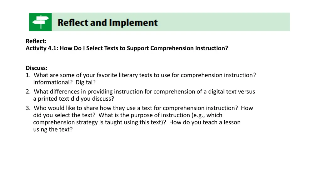 reflect activity 4 1 how do i select texts