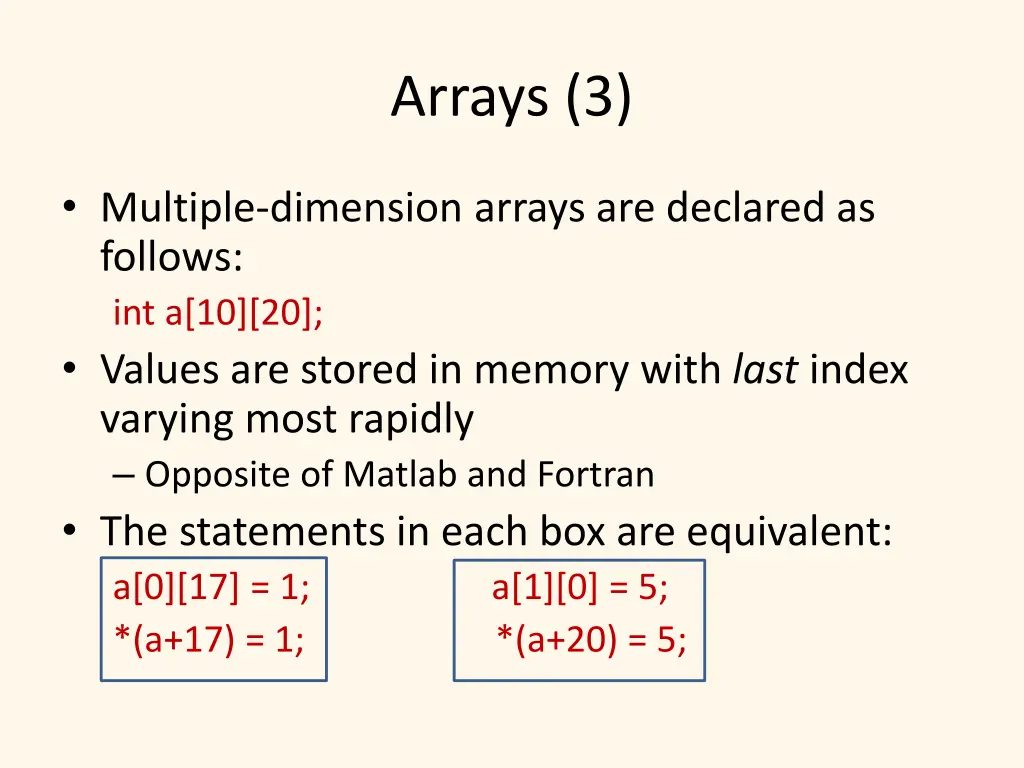 arrays 3
