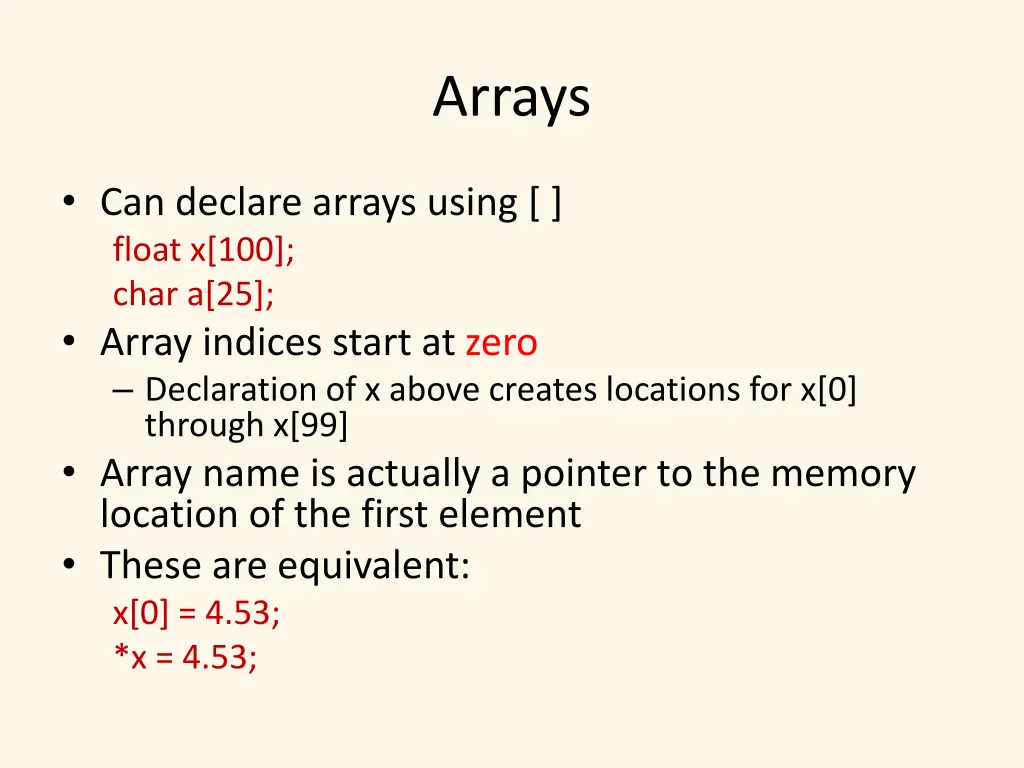 arrays