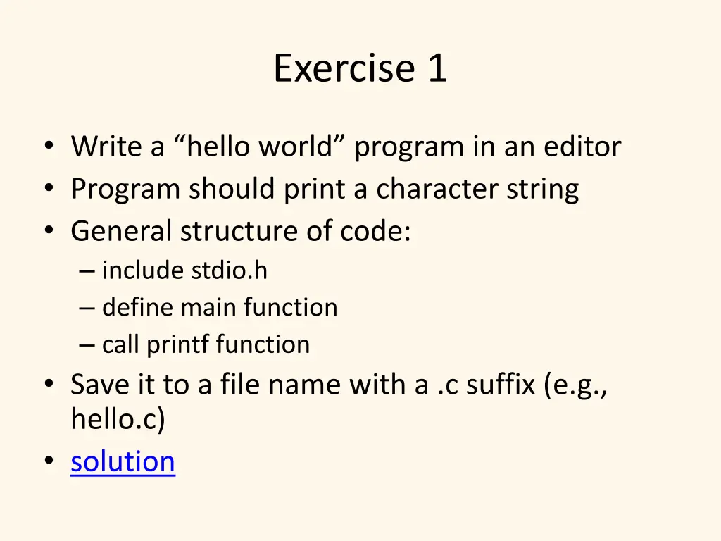 exercise 1
