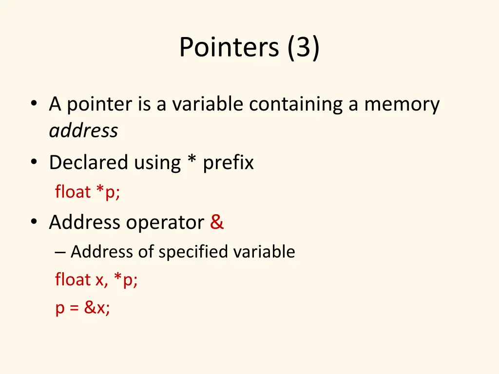 pointers 3