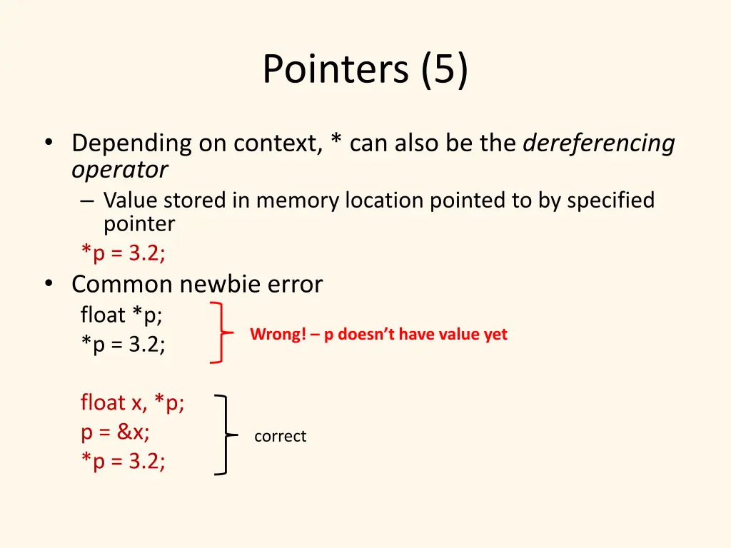 pointers 5
