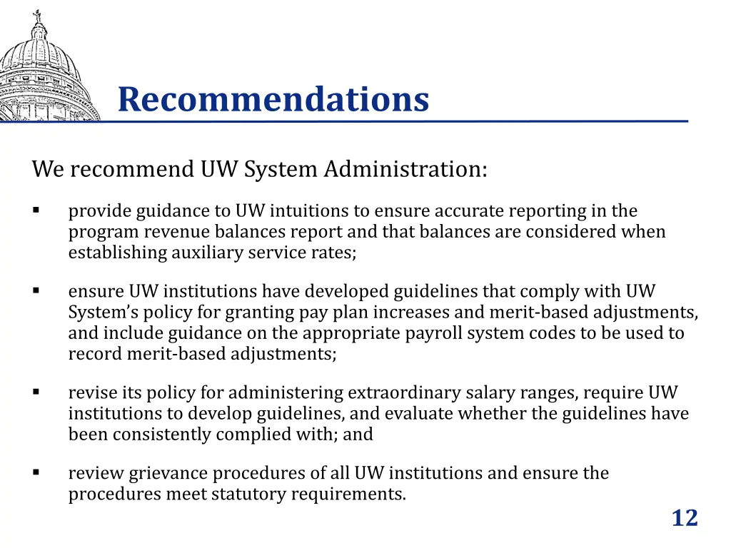 recommendations
