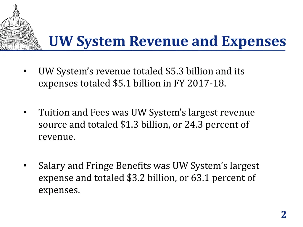 uw system revenue and expenses