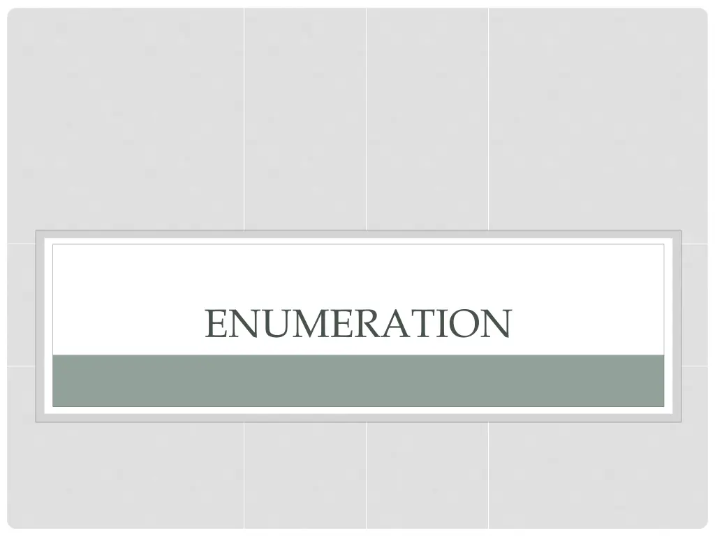 enumeration