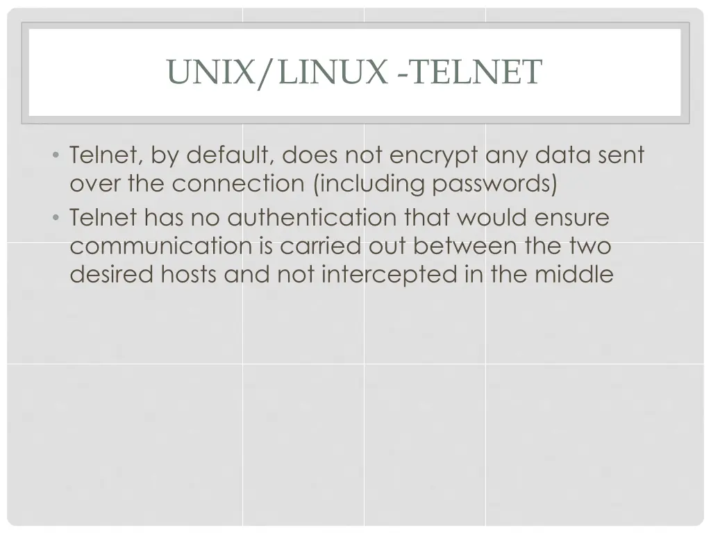 unix linux telnet 1