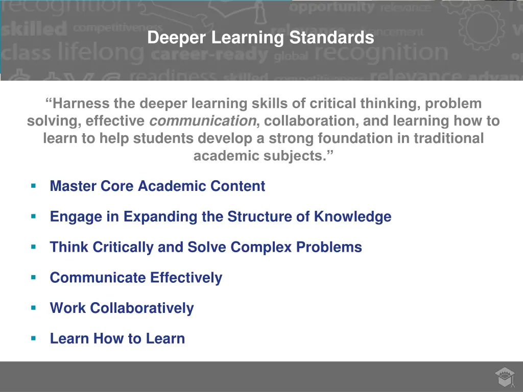deeper learning standards