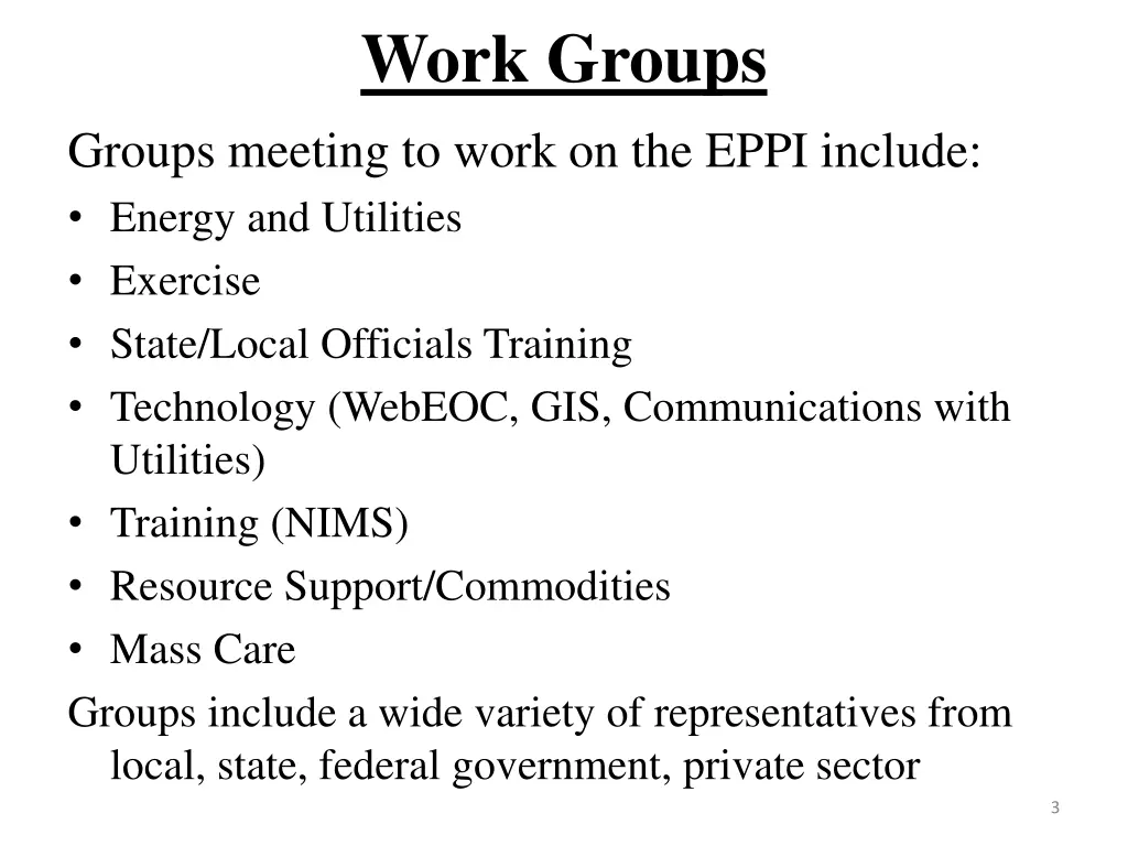 work groups