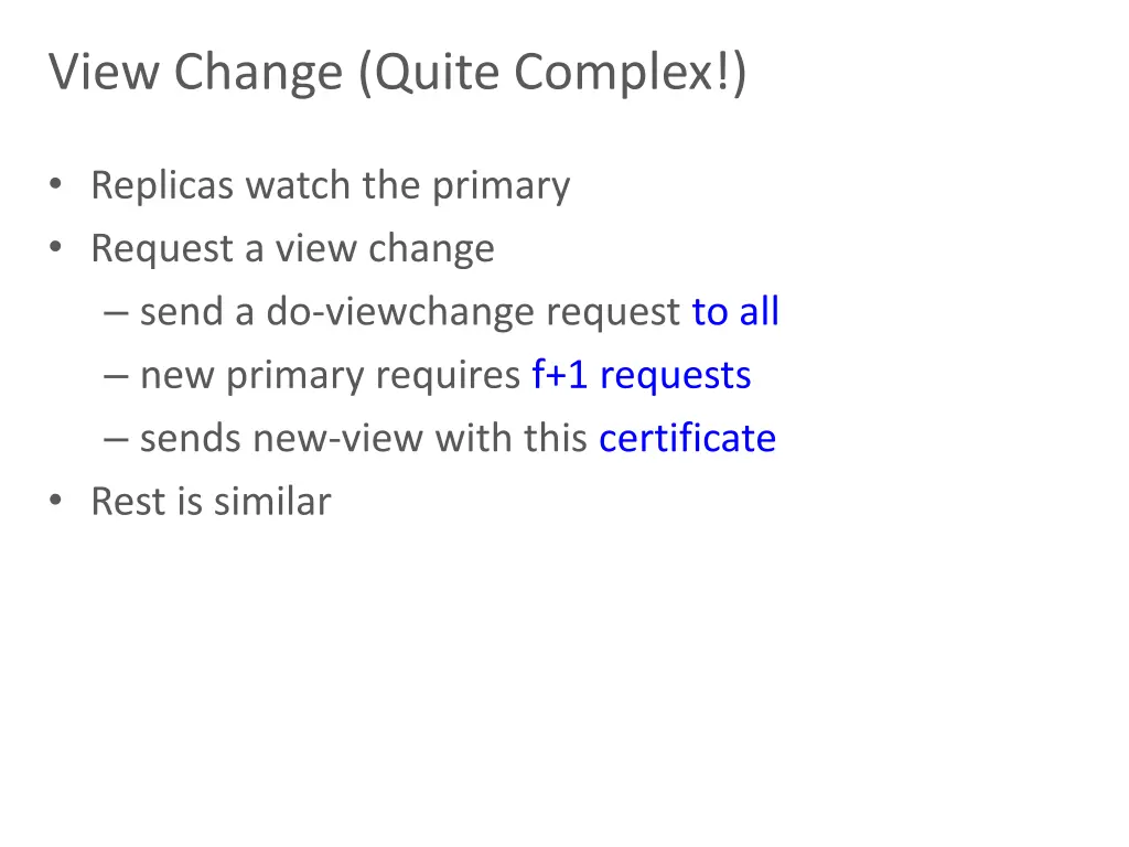 view change quite complex