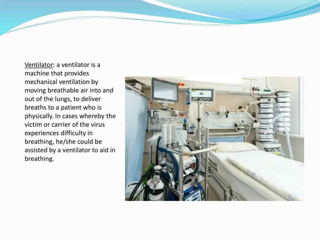 ventilator a ventilator is a machine that
