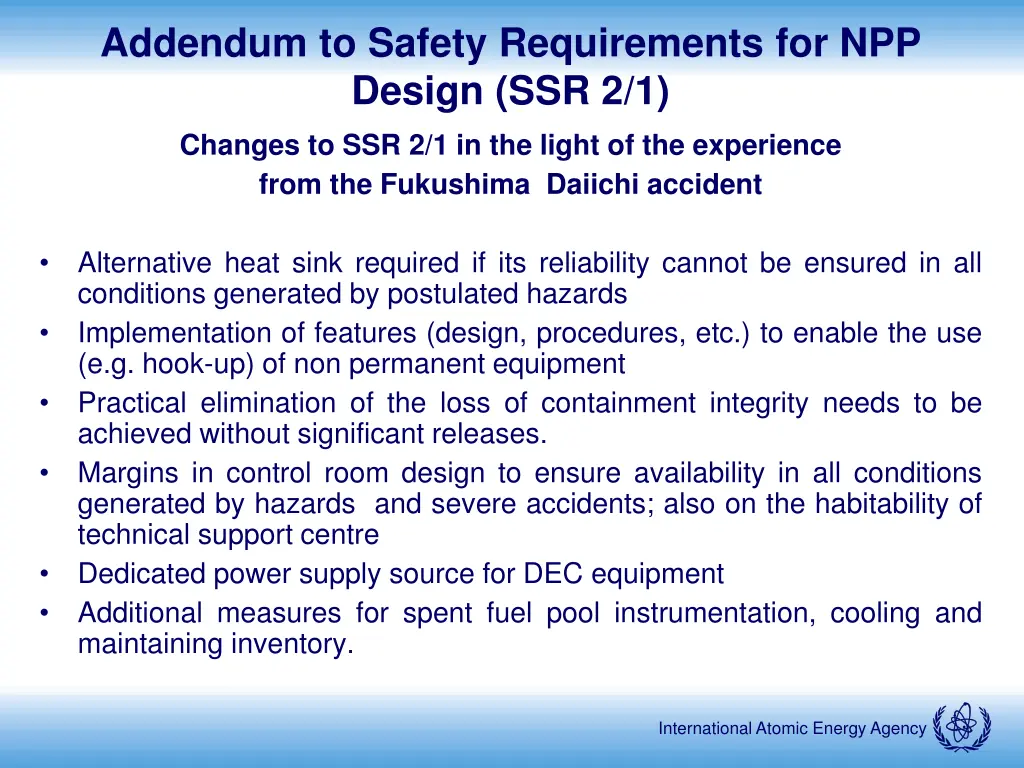 addendum to safety requirements for npp design 1
