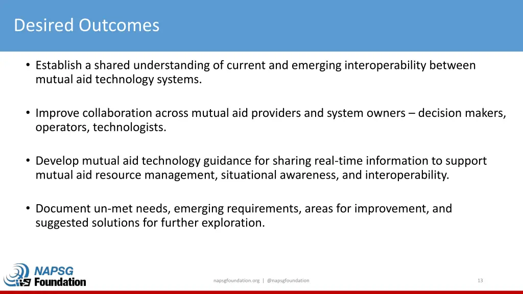 desired outcomes