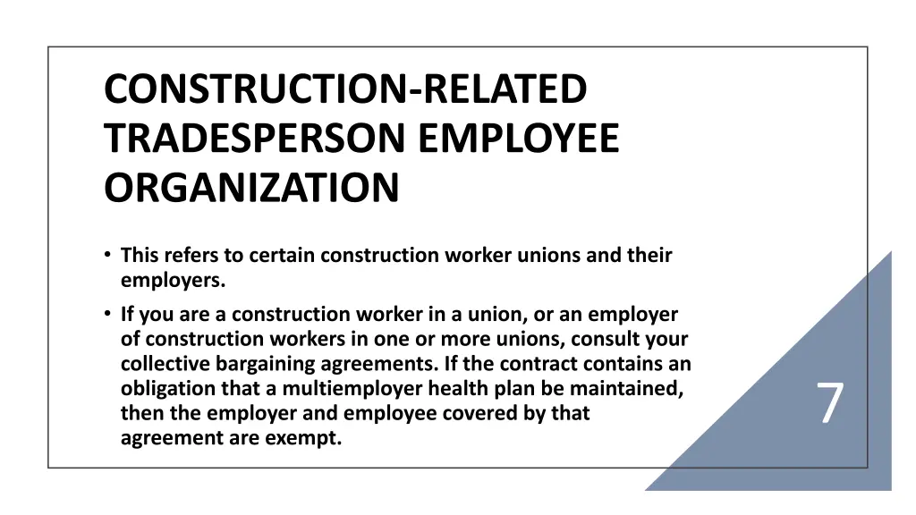 construction related tradesperson employee