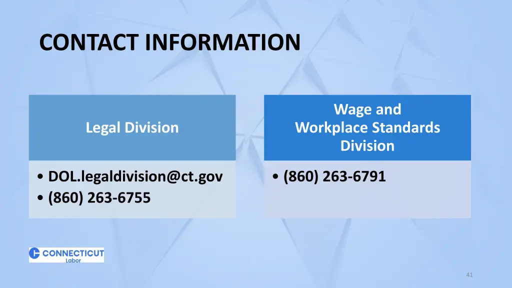 contact information