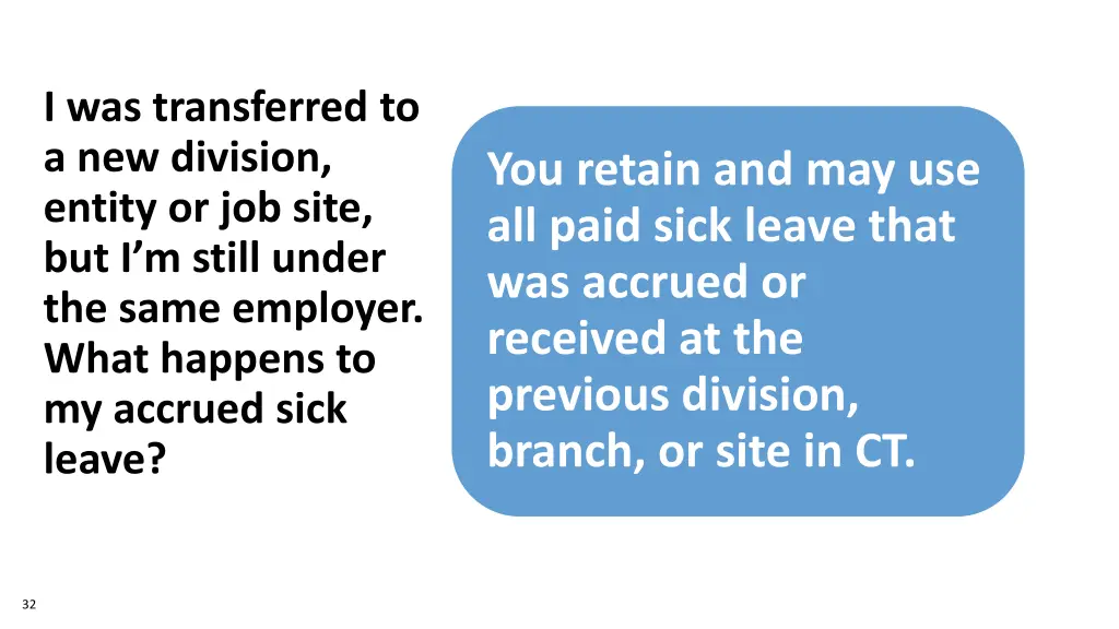i was transferred to a new division entity