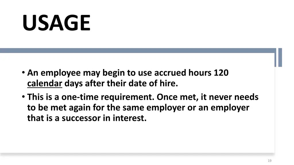 usage