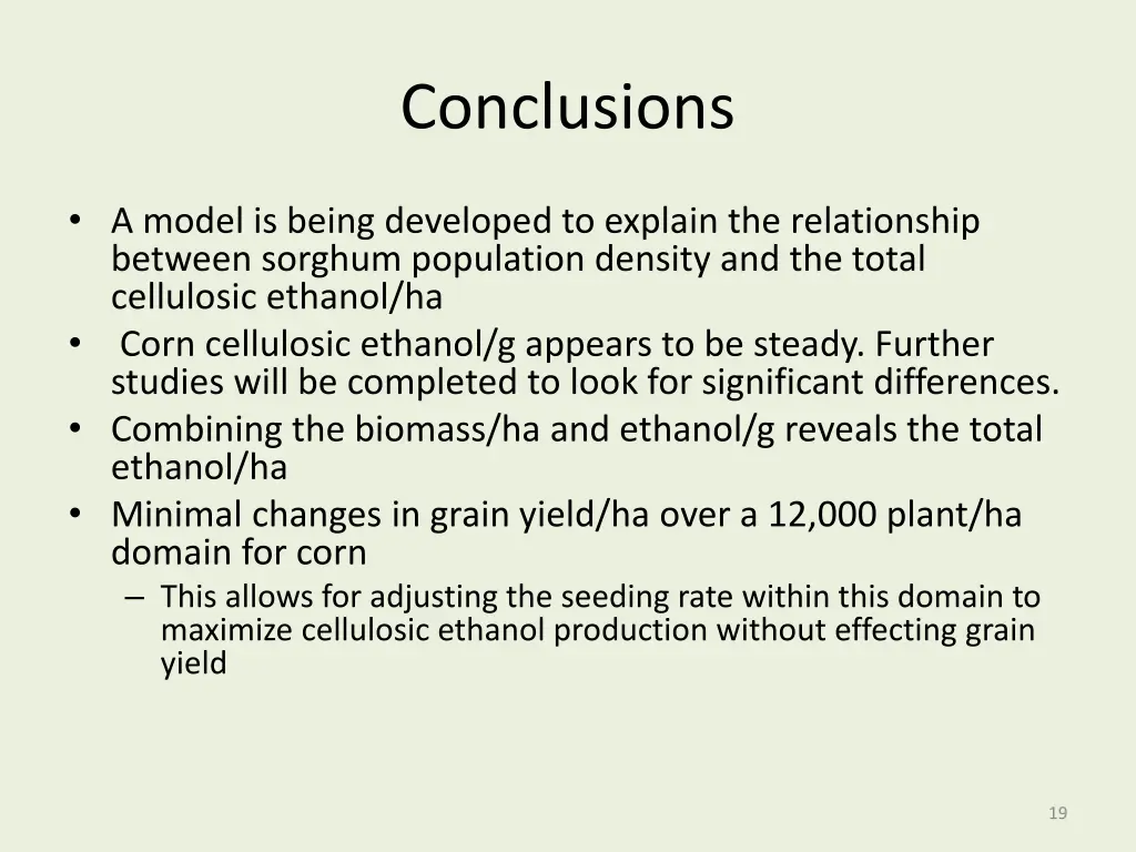 conclusions