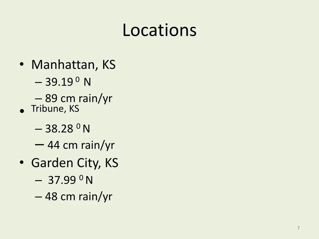 locations