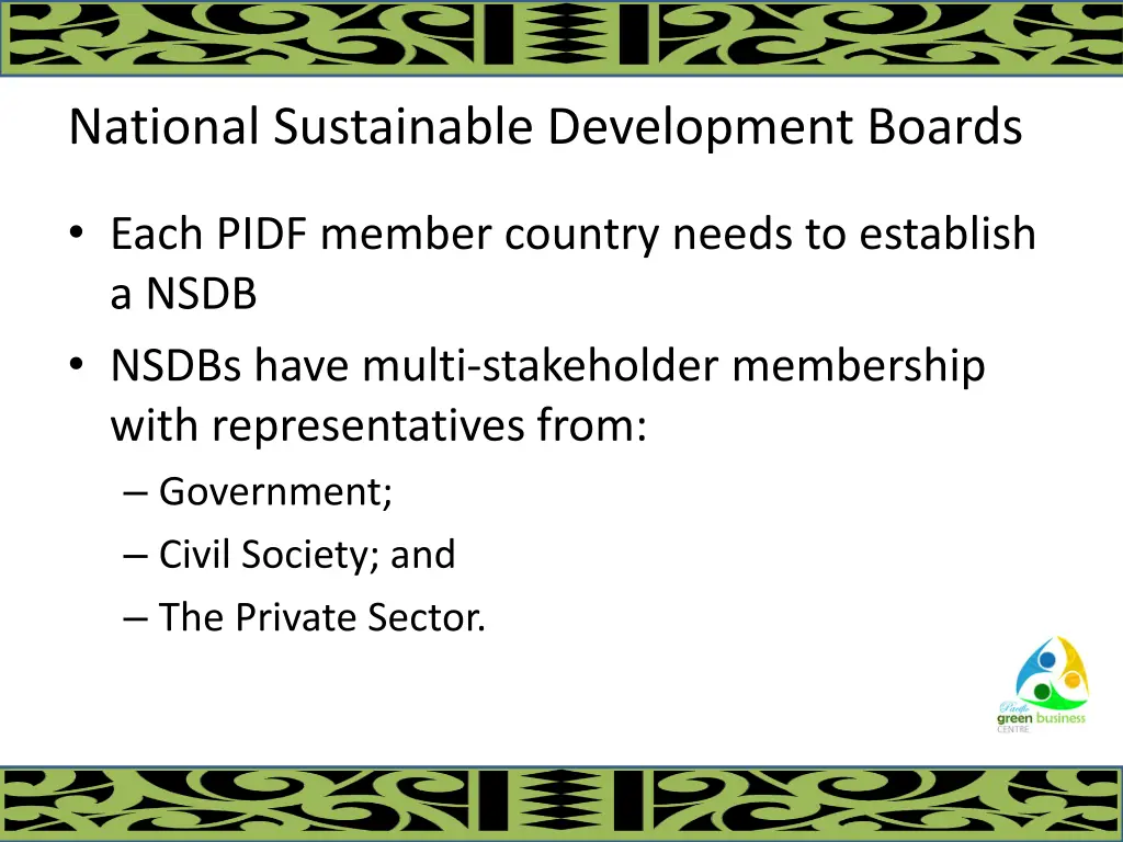 national sustainable development boards