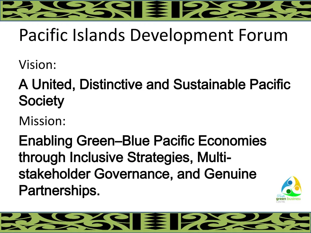 pacific islands development forum