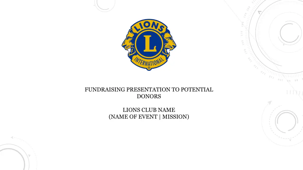 fundraising presentation to potential donors