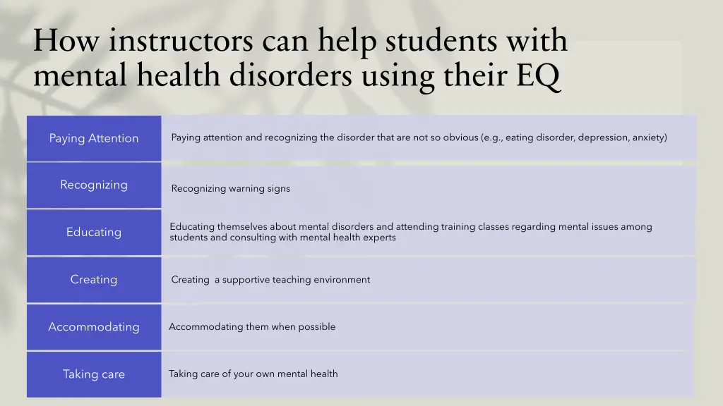 how instructors can help students with mental
