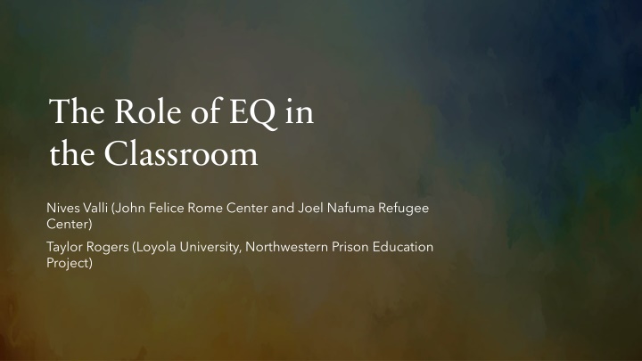 the role of eq in the classroom