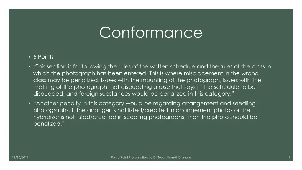 conformance