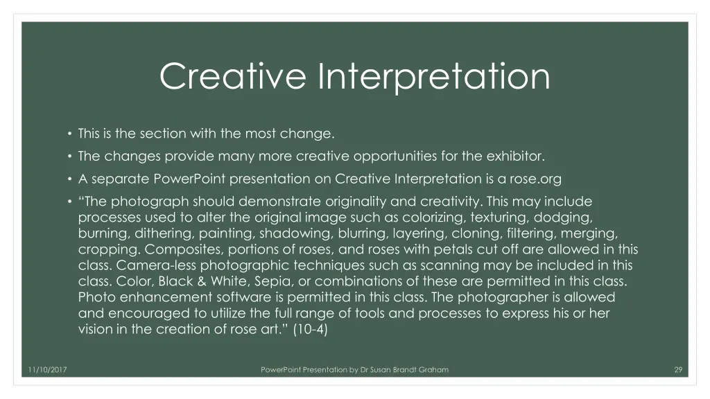 creative interpretation
