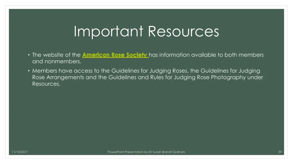 important resources