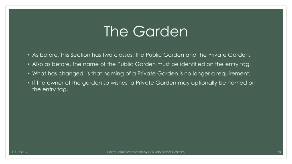 the garden