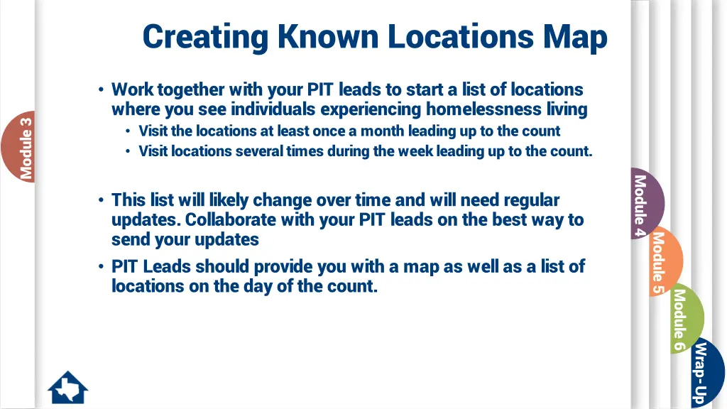 creating known locations map