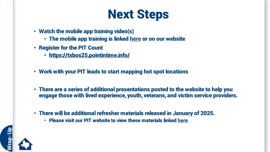 next steps