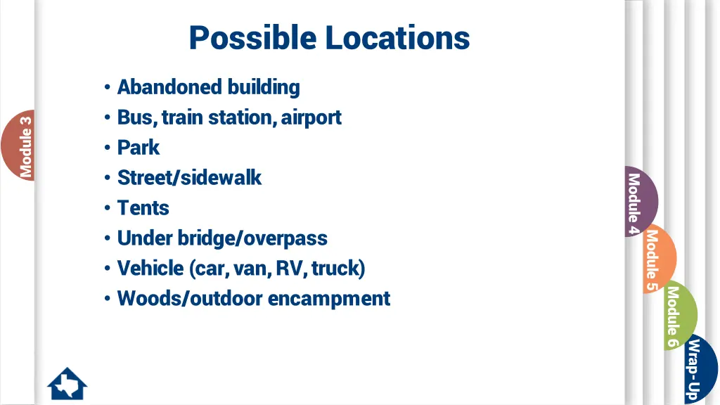 possible locations