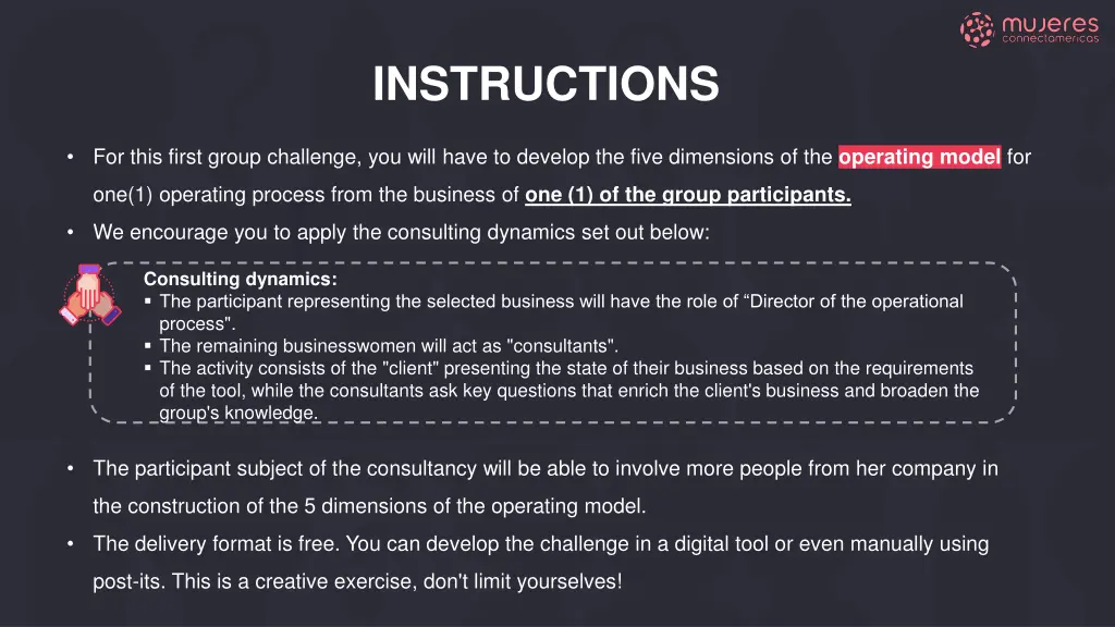 instructions