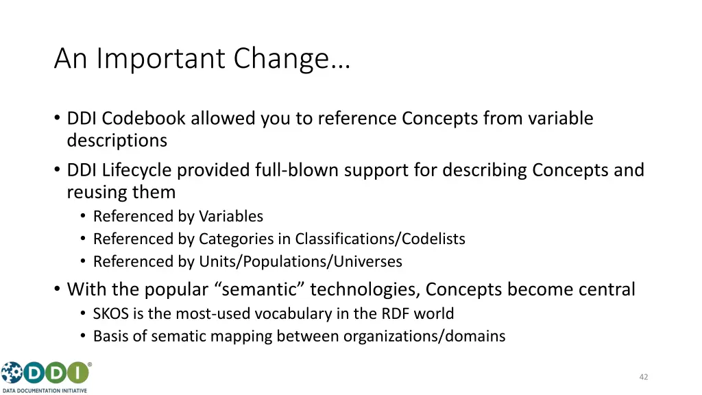 an important change