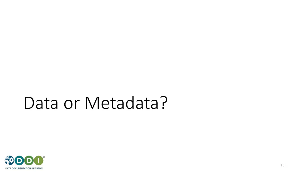 data or metadata