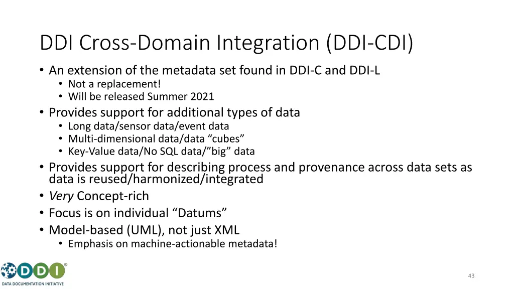 ddi cross domain integration ddi cdi an extension