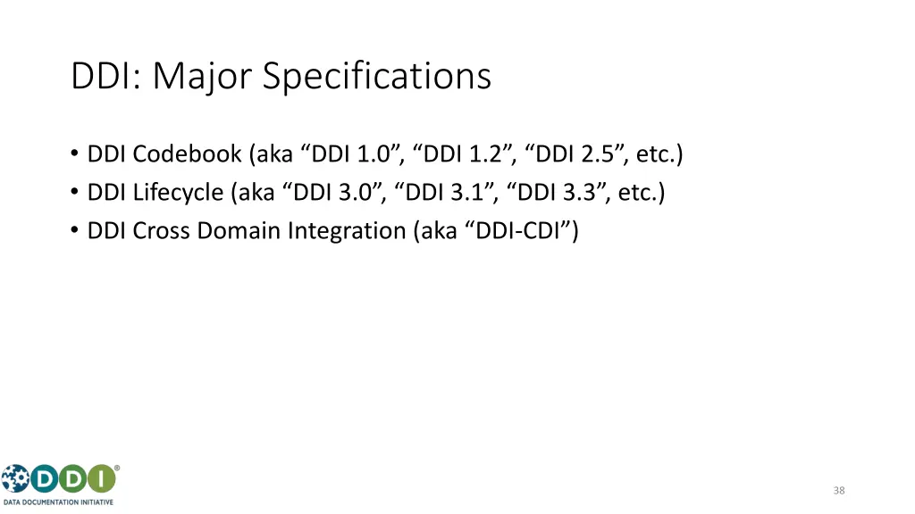 ddi major specifications
