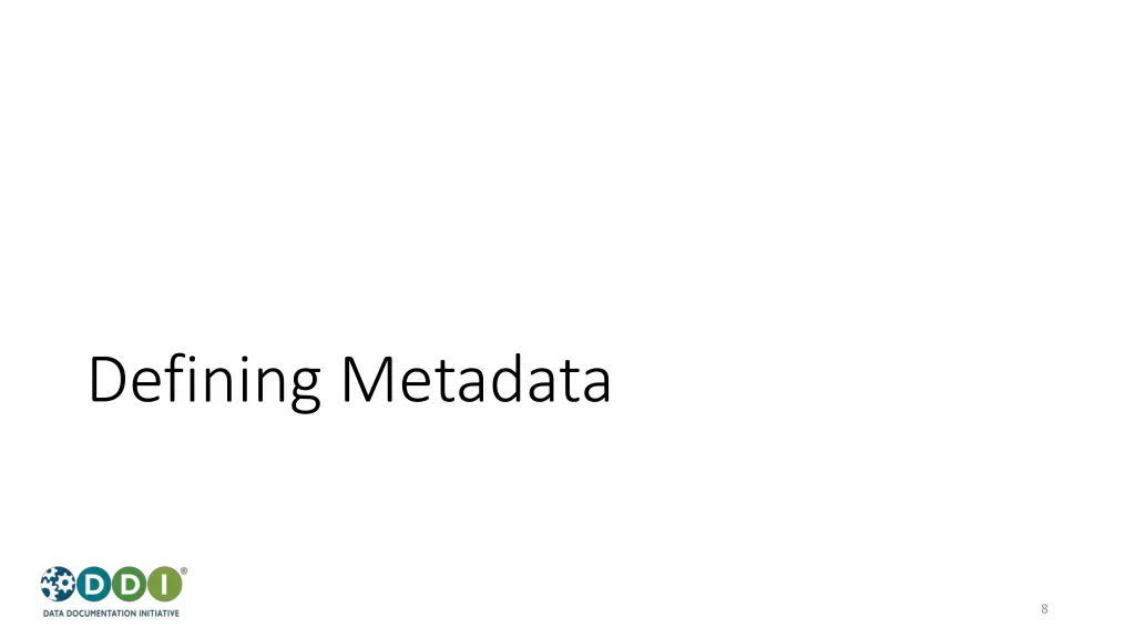 defining metadata