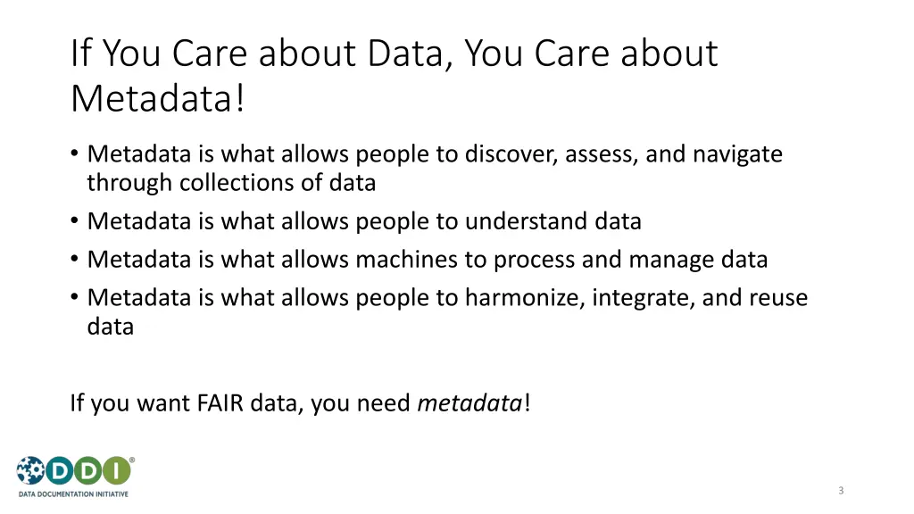 if you care about data you care about metadata