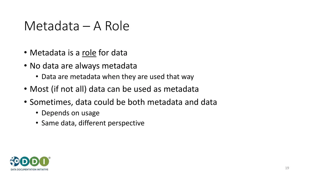 metadata a role