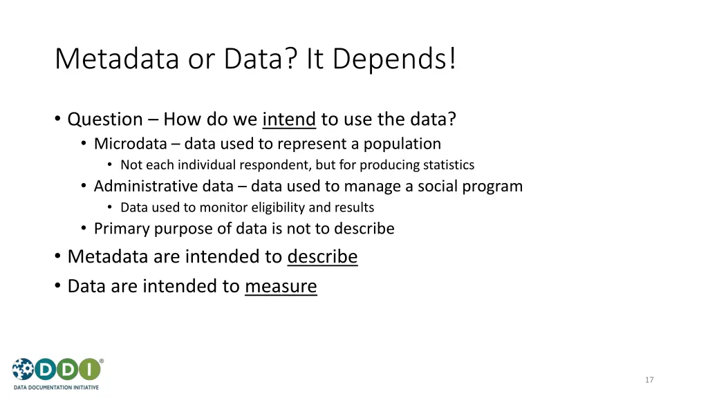 metadata or data it depends