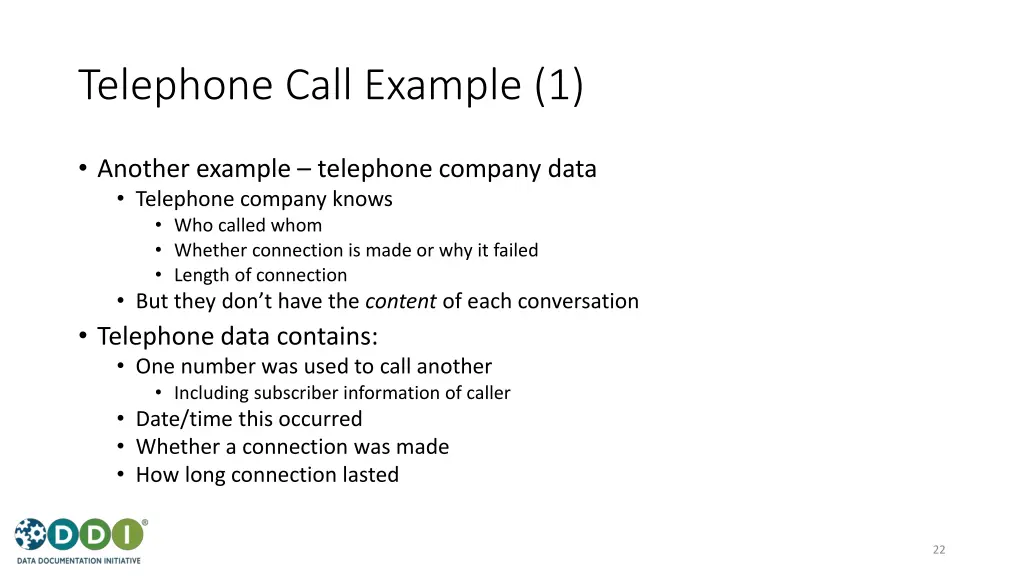 telephone call example 1