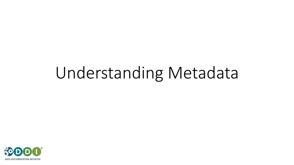 understanding metadata