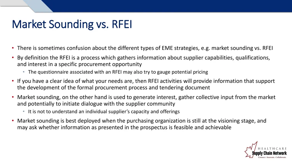 market sounding vs rfei market sounding vs rfei
