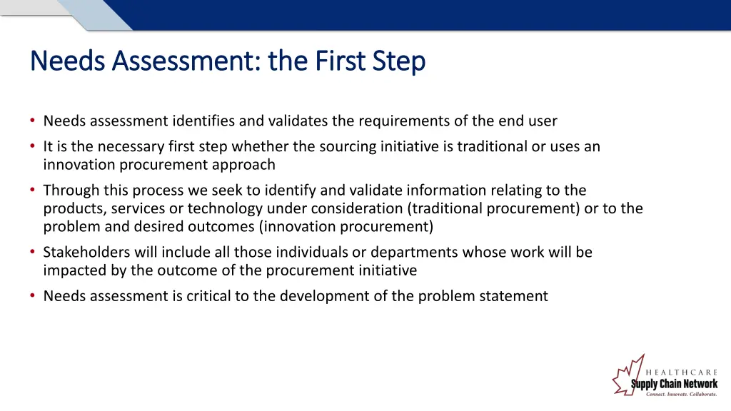 needs assessment the first step needs assessment