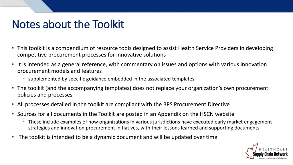 notes about the toolkit notes about the toolkit