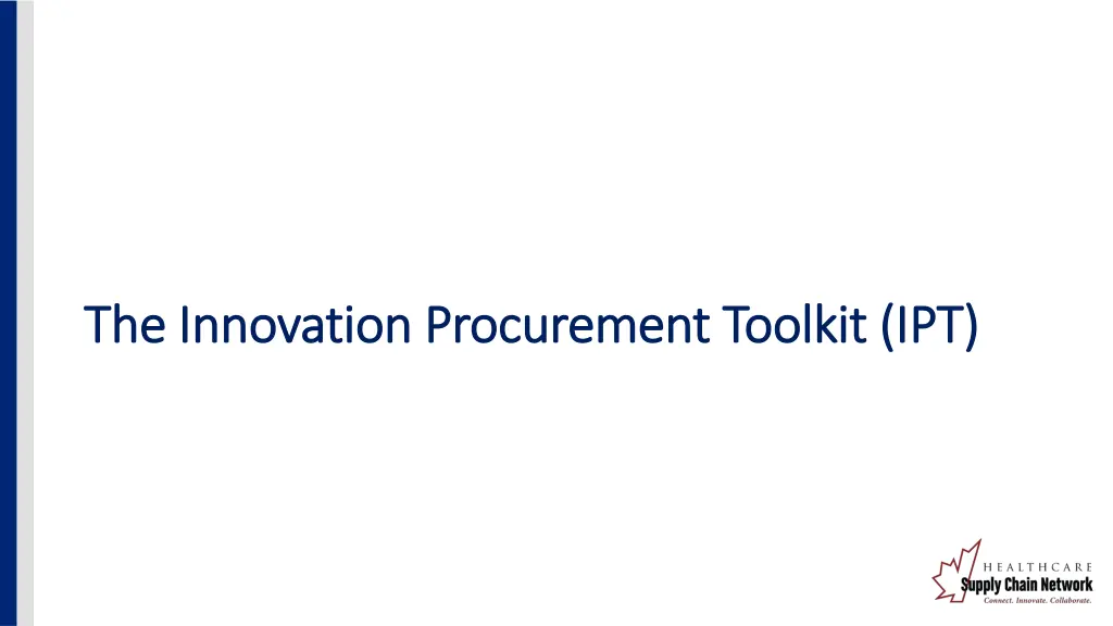 the innovation procurement toolkit
