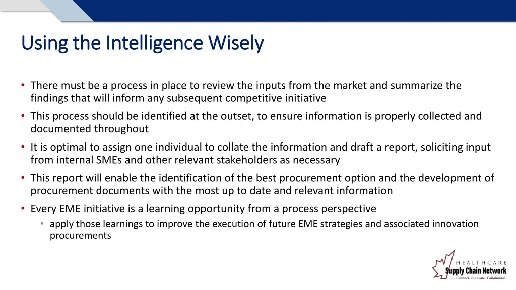using the intelligence wisely using